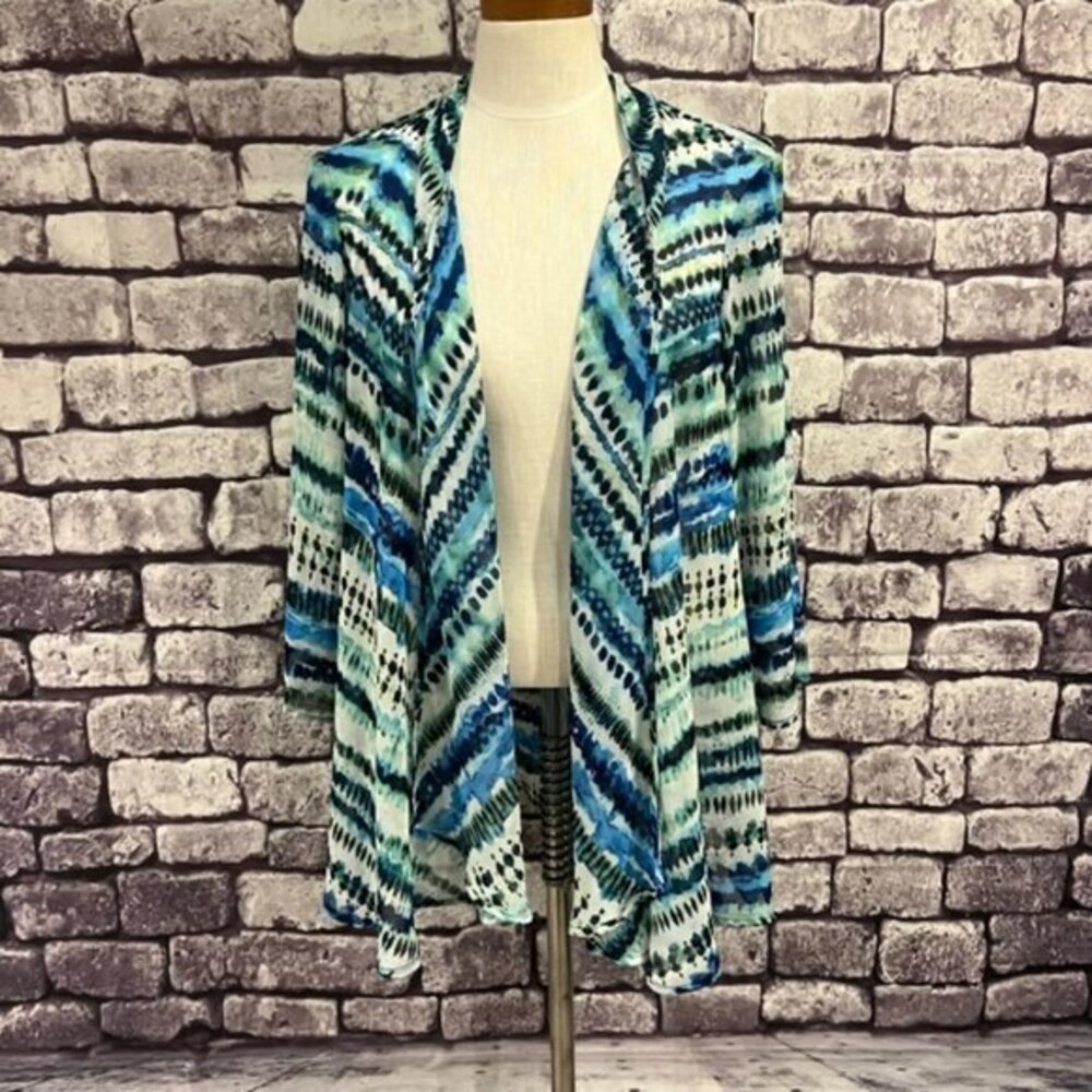 Chico's Sheer Light Weight Cardigan Sweater Size Large